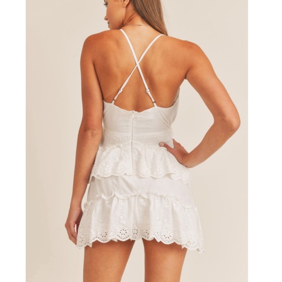 Eyelet Ruffle Mini Dress - Picture 4 of 5